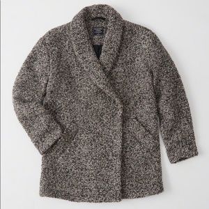 NEW Abercrombie gray wool blend over coat XL / XXL